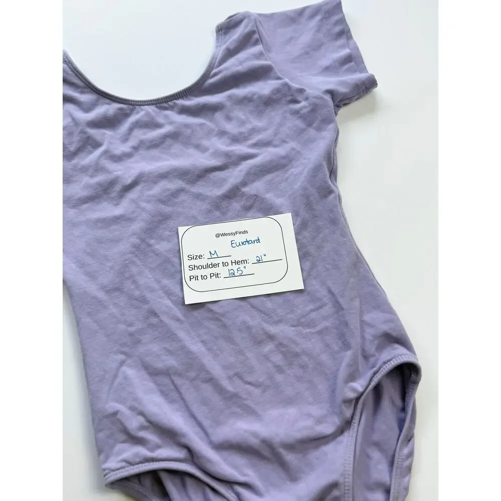 Eurotard Girls Lavender Cotton Leotard Size M Dance Ballet